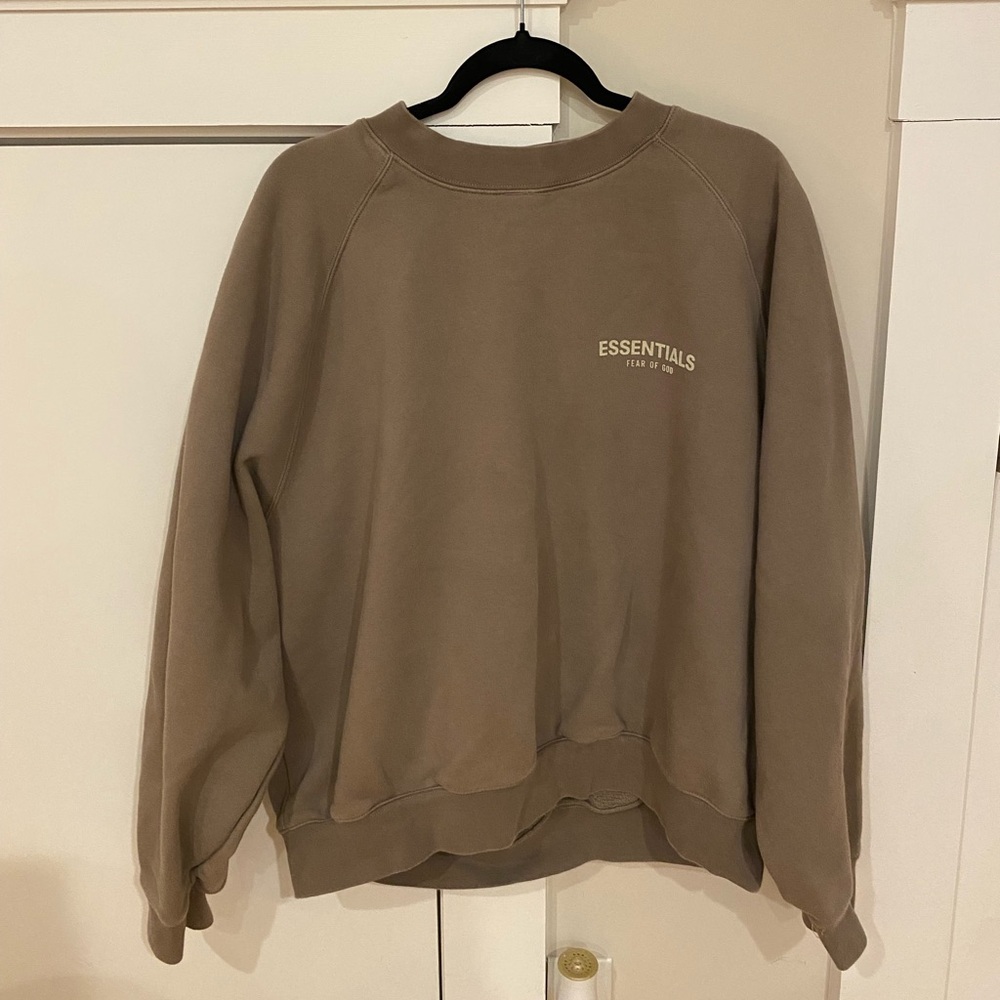 FOG Essentials Taupe Crewneck and sweatpants